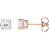 14K Rose 5 mm Stuller Lab-Grown Moissanite Stud Earrings